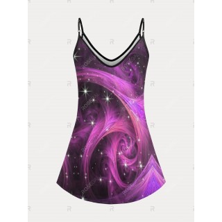 Plus Size & Curve 3D Abstract Cami Top