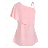 Plus Size Front Knot Ruffled T Shirt